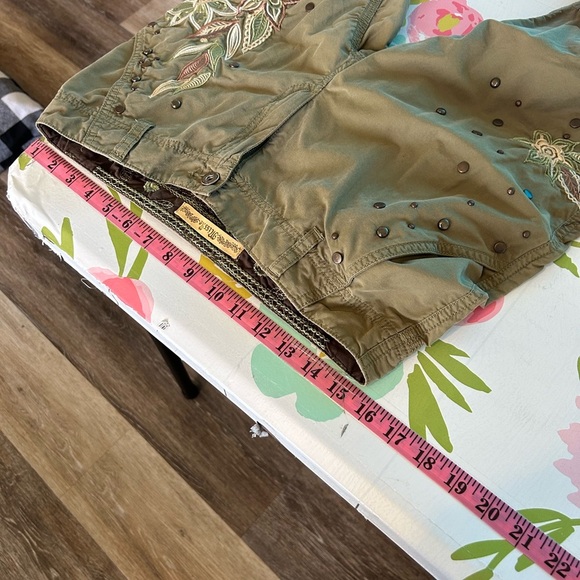 Vintage Y2K Miss Me Flare Low RiseCargo Womens Pants with embroidered detail - Picture 9 of 16